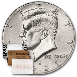 2001-D Kennedy Half Dollar 20-Coin Roll BU 2001-D Kennedy Half Dollar 20-Coin Roll BU